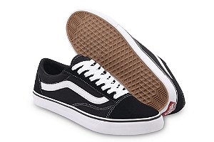 Tênis Vans Old Skool Preto Branco Feminino - Apolo Shoes