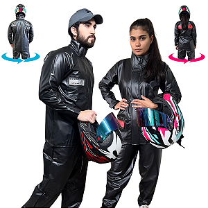 KIT COM 2 CAPA DE CHUVA  - CONJUNTO PVC - GOLA - BRASCAMP