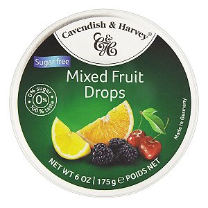 Bala Frutas Zero Açúcar Cavendish & Harvey Lata 175g