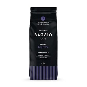 Café Gourmet em Grão 100% Arábica Baggio Espresso 250g