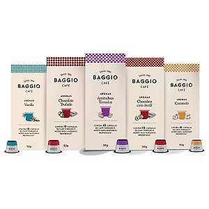 Kit 50 Cápsulas Cafe Gourmet Baggio Cafeteira Nespresso