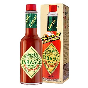 Molho De Pimenta Cayenne Tabasco Garlic com Alho Suave 60ml