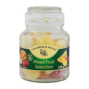 Bala de Frutas Cavendish e Harvey Vidro 300g (Mixed Fruit Selection)