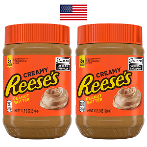 Kit 2 Reeses Creamy Pasta de Amendoim Reese's 510g
