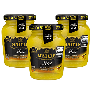 Kit 3 Mostarda Dijon com Mel - Maille Au Miel 230g
