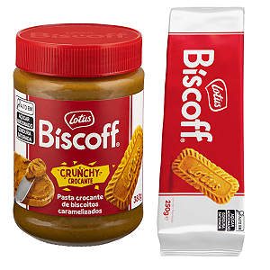 Kit Lotus Biscoff: Biscoito Belga 250g + Creme de Biscoito Crunchy 380g
