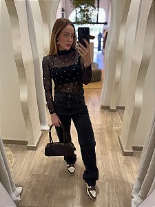 Blusa Tule Poá Amelie