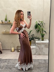 Blusa Satin Rendada Capri