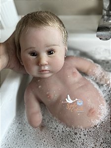 Bebê reborn silicone sólido Cecília