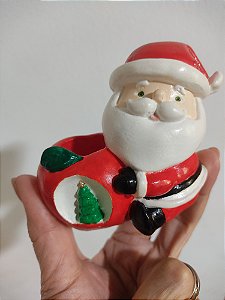 Porta vela papai noel