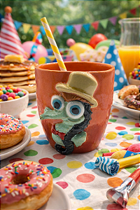 Caneca artesanal cerâmica cavalo marinho galante