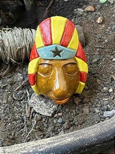 Incensário feito a mão em cerãmica pajé estrela