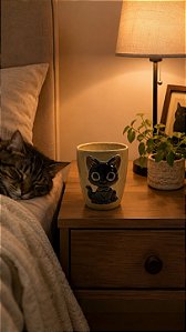 caneca gato preto