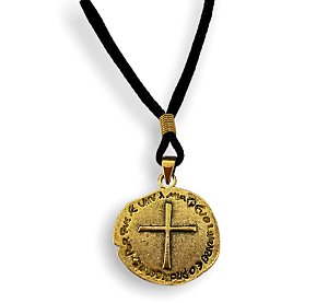 Cordão São Bento Duas Cruzes Dourado