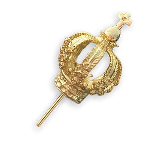 Coroa Para Imagem de 20cm Dourada Luxo Folheada