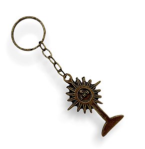 12 Chaveiros Eucaristia Ostensorio JHS Metal Zamak