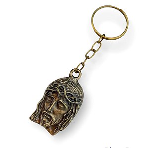 12 Chaveiros Face de Cristo Jesus Metal Zamak