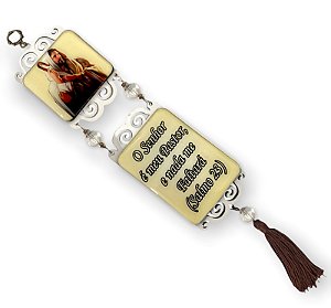 Jesus Bom Pastor Adorno de Porta Madeira Resinada 37cm