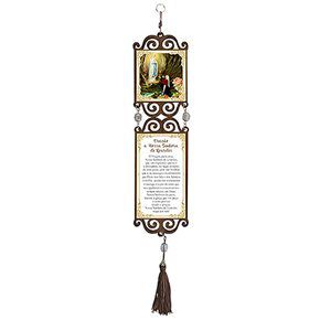Adorno de Porta Madeira Nossa Senhora de Lourdes 45cm