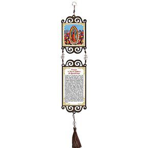 Adorno de Porta Madeira Nossa Senhora de Guadalupe 45cm