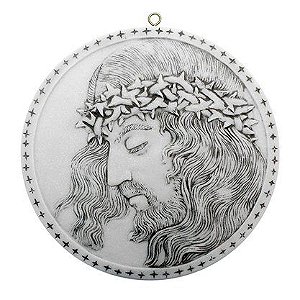 Quadro Face de Cristo em Mármore  26cm