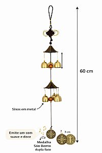 Sino Dos Ventos Medalha de São Bento 60cm