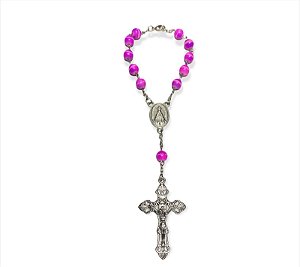 Dezena Retrovisor Carro Nossa Senhora Aparecida 20cm Rosa