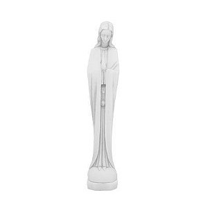 Imagem Nossa Senhora do Silêncio em Mármore Branco 18cm