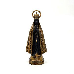Imagem Nossa Senhora Aparecida em Mármore Bronze 22cm