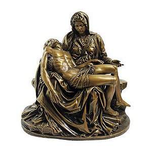 Imagem Nossa Senhora de Pietá em Mármore Bronze 26cm