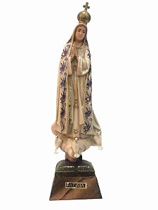 Imagem N Senhora de Fatima Resina Importada Portugal 11cm