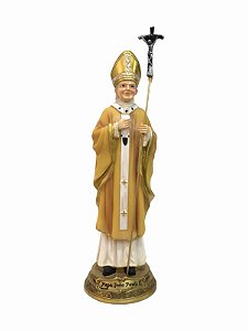 Imagem Papa Joao Paulo II Resina Importada 17cm