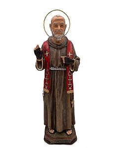 Imagem Padre Pio Resina Importada 40cm