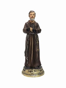 Imagem Padre Pio Resina Importada 17cm