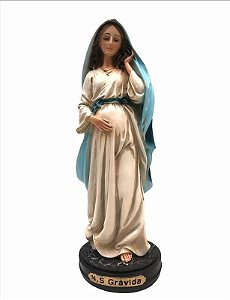Imagem Nossa Senhora Gravida 30cm Resina Importada