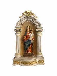 Nossa Senhora Auxiliadora Capela 13cm Resina Importada