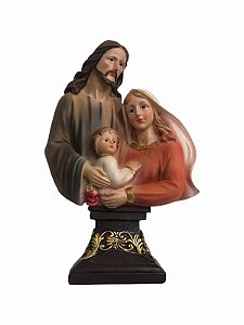 Imagem Sagrada Familia Busto Resina Importada 20cm