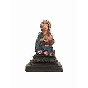 Imagem Busto Sagrado Coração de Maria Resina Importada 13cm