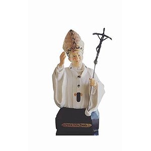 Imagem Papa João Paulo II 12cm Resina Importada