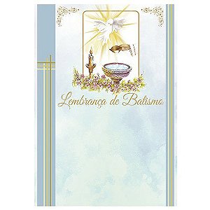12 Certificado Lembrança de Batismo 27 cm