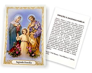 100 Santinho Folheto Oração Sagrada Familia