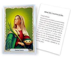 100 Santinho Folheto Oração Santa Luzia