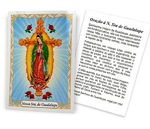 100 Santinho Folheto Oração Nossa Senhora De Guadalupe