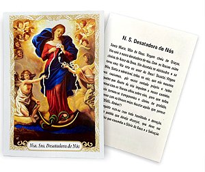 100 Santinho Folheto Oração Nossa Senhora Desatadora de Nos