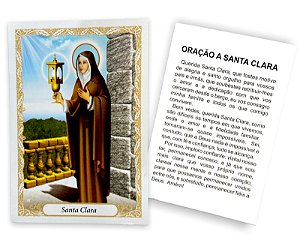 100 Santinho Folheto Oração Santa Clara