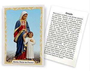 100 Santinho Folheto Oração Maria Passa Na Frente