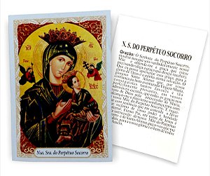 100 Santinho Folheto Oração N Senhora do Perpetuo Socorro