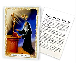 100 Santinho Folheto Oração Santa Rita de Cassia