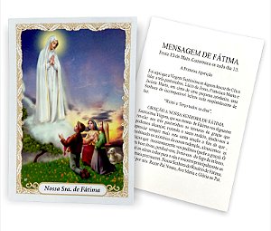 100 Santinho Folheto Oração Nossa Senhora de Fatima