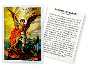 100 Santinho Folheto Oração Arcanjo São Miguel